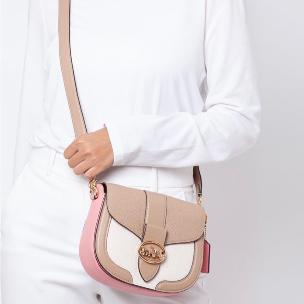 Coach George Saddle Bag In Colorblock - Picture 11 of 11